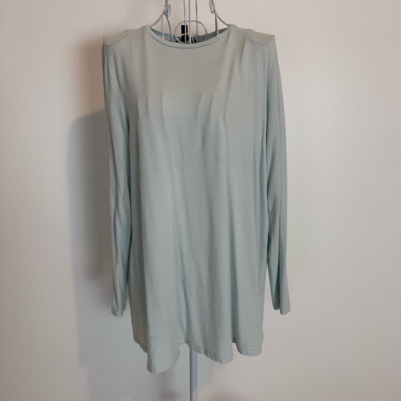 Eileen Fisher crew neck long sleeve top tunic relaxed fit basic SZ MP baby blue - Picture 1 of 6